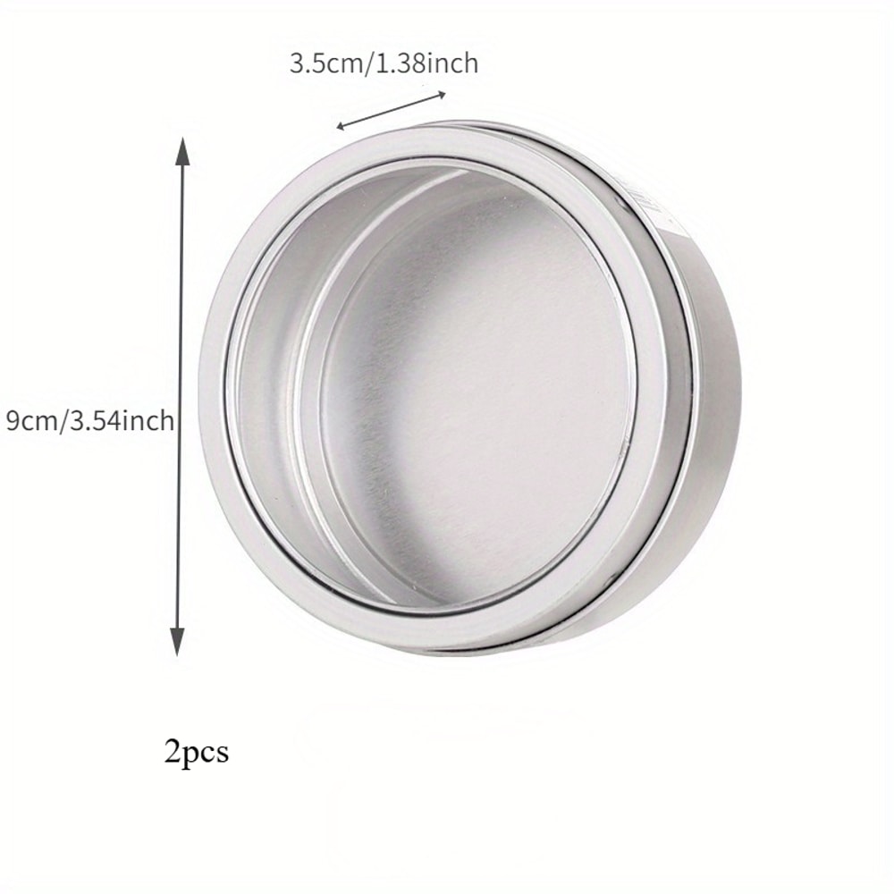 Magnetic Fridge Organiser, Round Tin Box with Magnet, Kitchen Spice Storage Box, Home Office Organisers