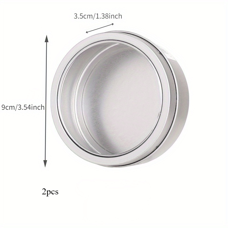 Magnetic Fridge Organiser, Round Tin Box with Magnet, Kitchen Spice Storage Box, Home Office Organisers