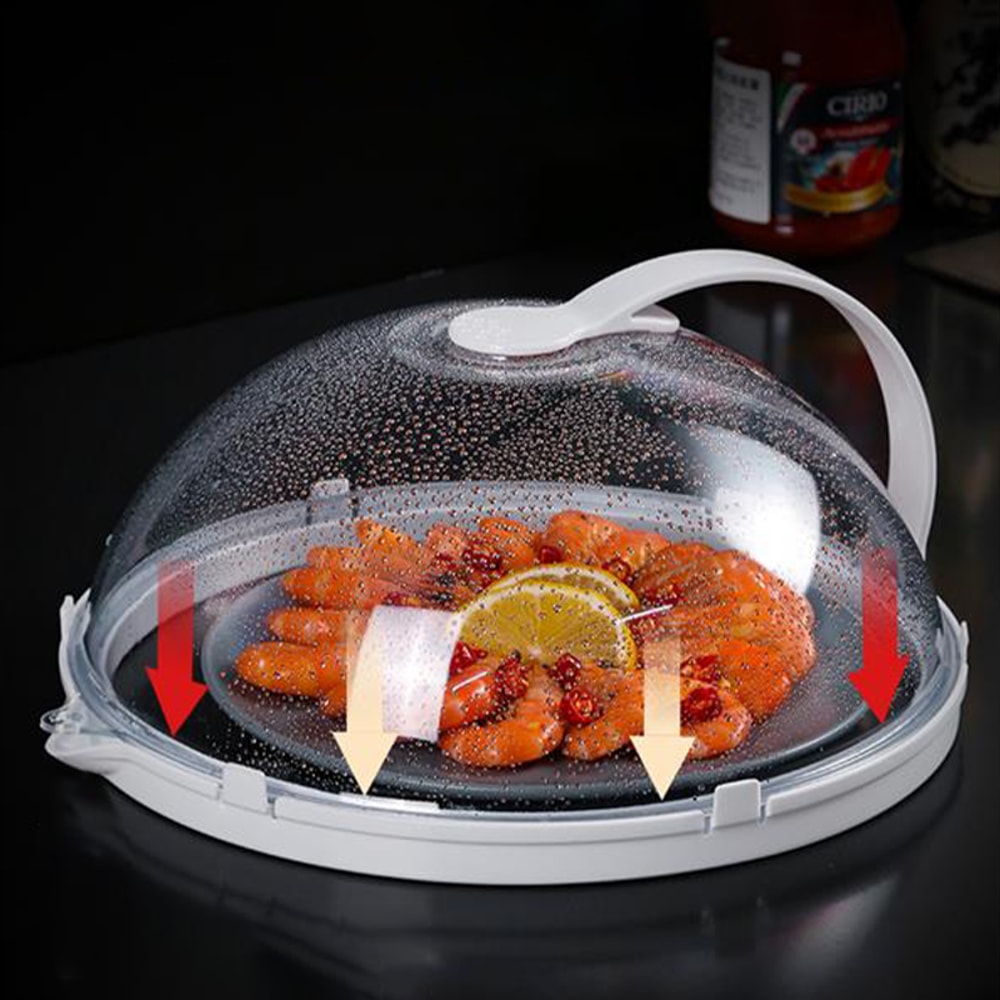 Microwave Splash Cover With Steam Vent HighTemperature Resistant Guard Lid Transparent Food Heating 0