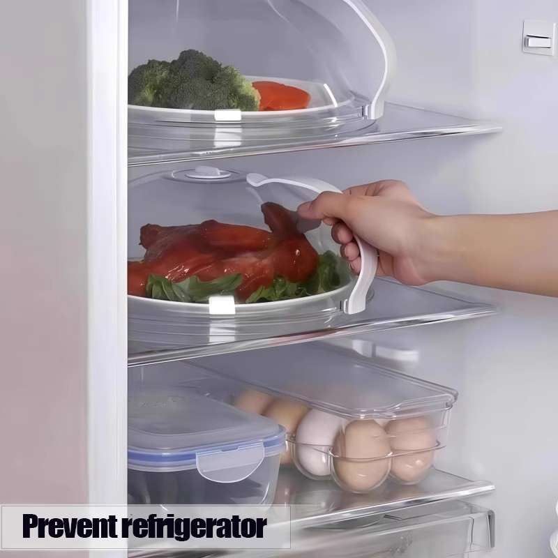 Microwave Splash Cover With Steam Vent HighTemperature Resistant Guard Lid Transparent Food Heating 3