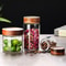 Simple Airtight Glass Canister Wood Lid Storage Jar Coffee Beans Storage Container 2