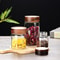 Simple Airtight Glass Canister Wood Lid Storage Jar Coffee Beans Storage Container 3
