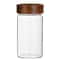 Simple Airtight Glass Canister Wood Lid Storage Jar Coffee Beans Storage Container 5