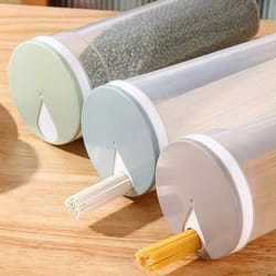 food storage containers with airtight lid, pasta portion control kitchen storage jar for flour, sugar, oats, cereal bean