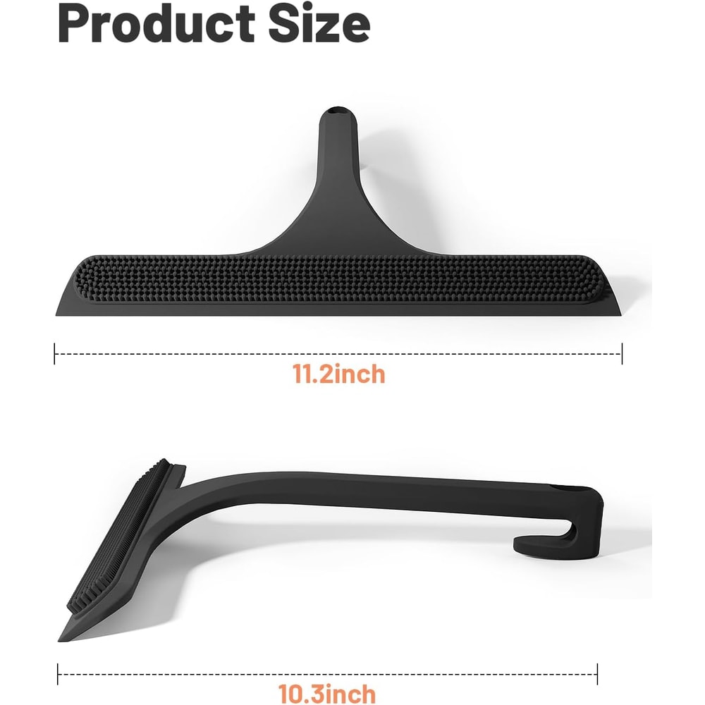 Glass Door Shower Squeegee Integrated Silicone BuiltIn Hook For Easy Hanging 4