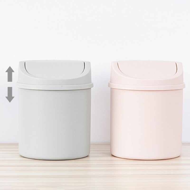 Mini Desktop Bin With Lid Small Trash Can For Tabletop Bedroom Waste Bin With Durable ScrewOff Caps 3