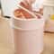 Mini Desktop Bin with Cover, Small Trash Can Tube for Bedroom Home Desk Storage