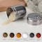 Stainless Steel Multi-purpose Seasoning Jar, Spice Pepper Shaker, Toothpick Holder, Salt and Sugar Bottle with Rotating