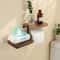 Wooden Wall Mounted Toilet Paper Holder Hanging Tissue Roll Dispenser Iron Tissue Holder Bathroom A 3