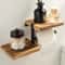 Wooden Wall Mounted Toilet Paper Holder Hanging Tissue Roll Dispenser Iron Tissue Holder Bathroom A 6