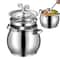 Grease Jar with Strainer Lid, Stainless Steel Fat Storage Canister for Kitchen Use, Cooking Baking