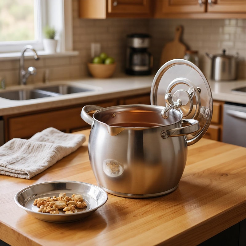 Grease Jar with Strainer Lid, Stainless Steel Fat Storage Canister for Kitchen Use, Cooking Baking