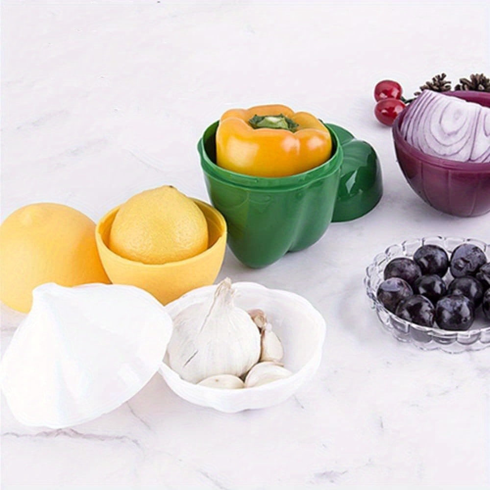 Plastic Food Storage Box for Vegetables, Fruit, Onion, Garlic Sealed Kitchen Crisper Containers for Fresh Storage