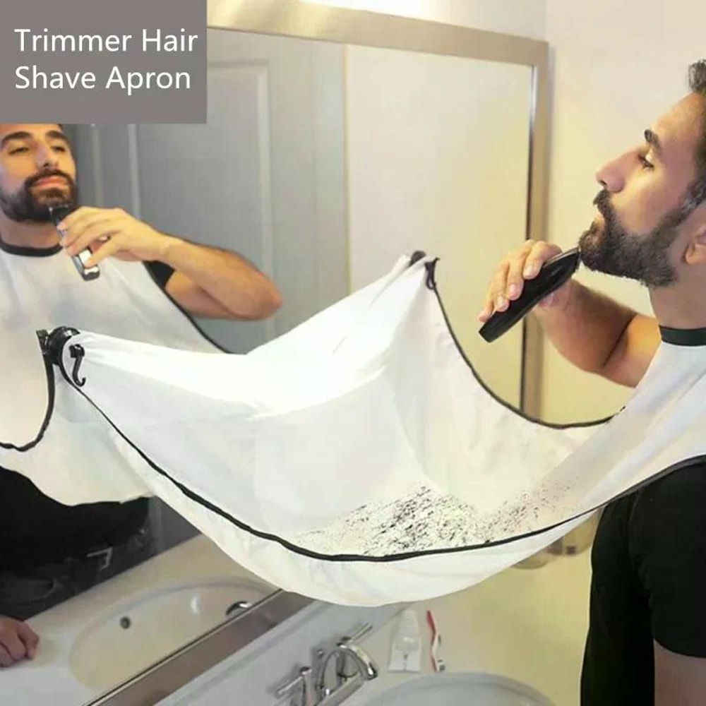 Beard Shaving Cape with Suction Cups, Mustache Shaving Apron for Easy Clean Up Hair Removal Tool for Men