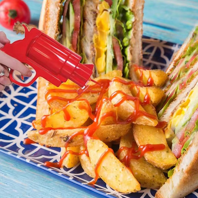 Plastic Sauce Bottle Creative Kitchen Gun Seasoning Bottle Squeeze Condiment Dispenser For Cooking 0