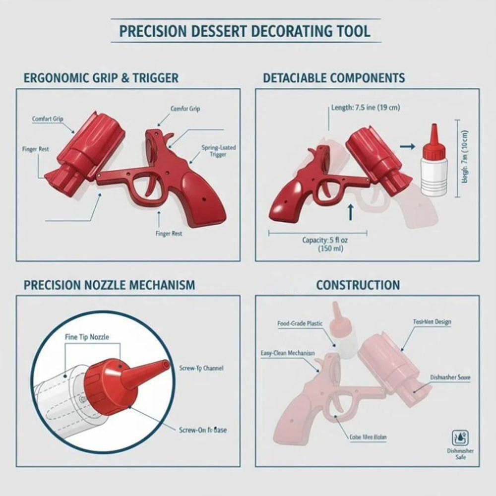 Plastic Sauce Bottle Creative Kitchen Gun Seasoning Bottle Squeeze Condiment Dispenser For Cooking 4