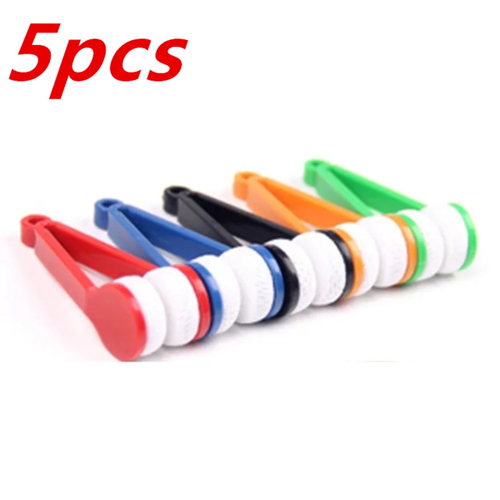 Portable Two-side Glasses Brush, Microfiber Cleaner Wiping Tool for Eyewear, Sunglasses, and Screen Rub