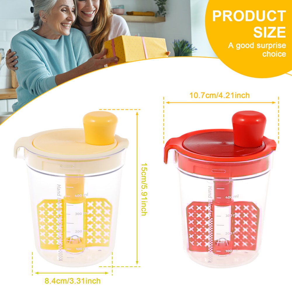 Manual Mixing Cup, Egg Liquid Mixing Bottle, Kitchen Tool for Sauces and Salad Dressings