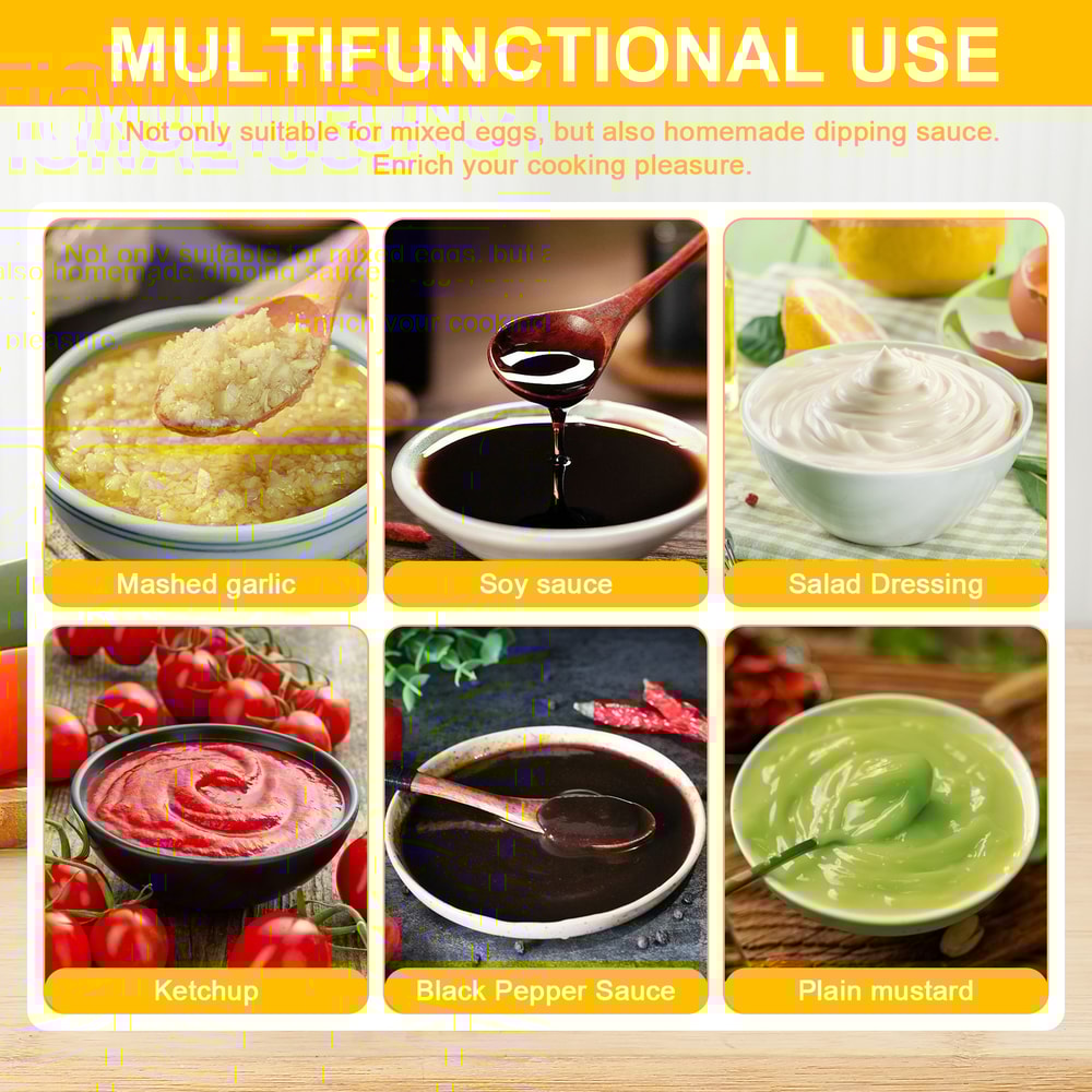 Manual Mixing Cup, Egg Liquid Mixing Bottle, Kitchen Tool for Sauces and Salad Dressings