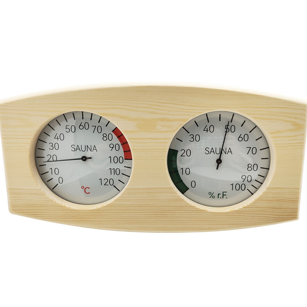 Wooden Sauna Thermometer, Weat Box Accessories, Humidity Meter for Sauna