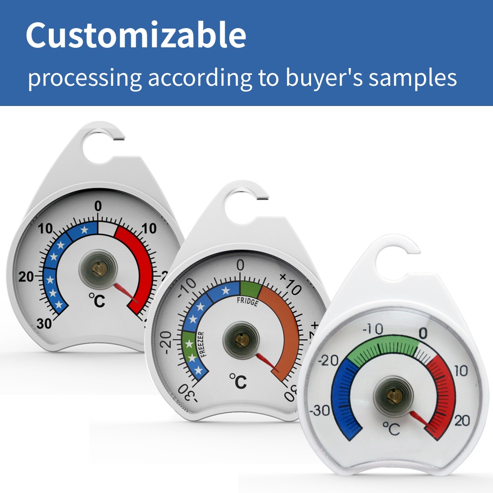 Stainless Steel Mini Refrigerator Thermometer High Accuracy Dial Temperature Sensor For Freezer Ref 2