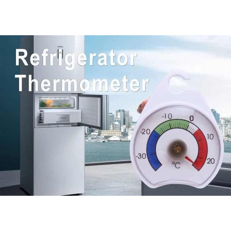 Stainless Steel Mini Refrigerator Thermometer High Accuracy Dial Temperature Sensor For Freezer Ref 4