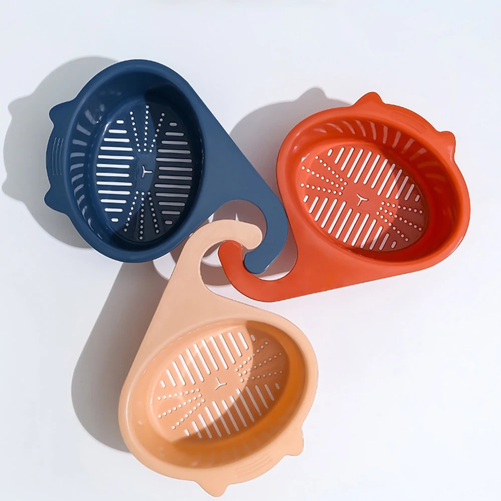 Kitchen Sink Drain Basket, Multifunctional Cat Shape Faucet Filter Basket, Shelf for Fruit and Vegetable Organizer