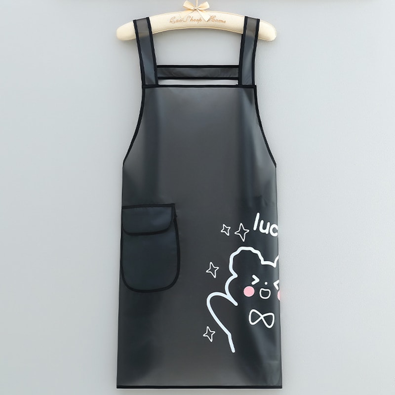 Waterproof TPU Kitchen Apron Sleeveless, Oil Resistant for Cooking Cleaning