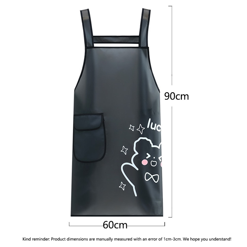 Waterproof TPU Kitchen Apron Sleeveless, Oil Resistant for Cooking Cleaning