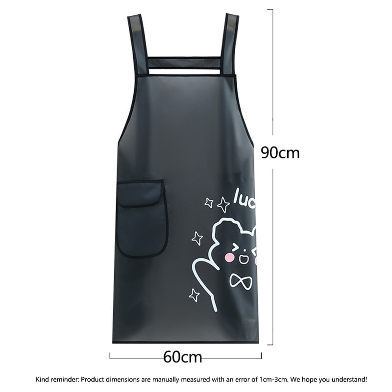 Waterproof TPU Kitchen Apron Sleeveless, Oil Resistant for Cooking Cleaning