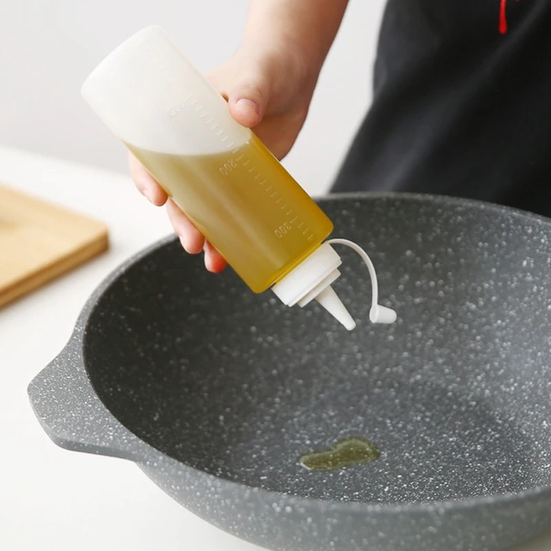 Condiment Squeeze Bottles For Salad Sauce Mustard Mayo Olive Oil Storage Kitchen Supplies 0