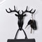 Wall Hanging Hook With Vintage Deer Antlers For Scarf Clothes And Key Storage 0