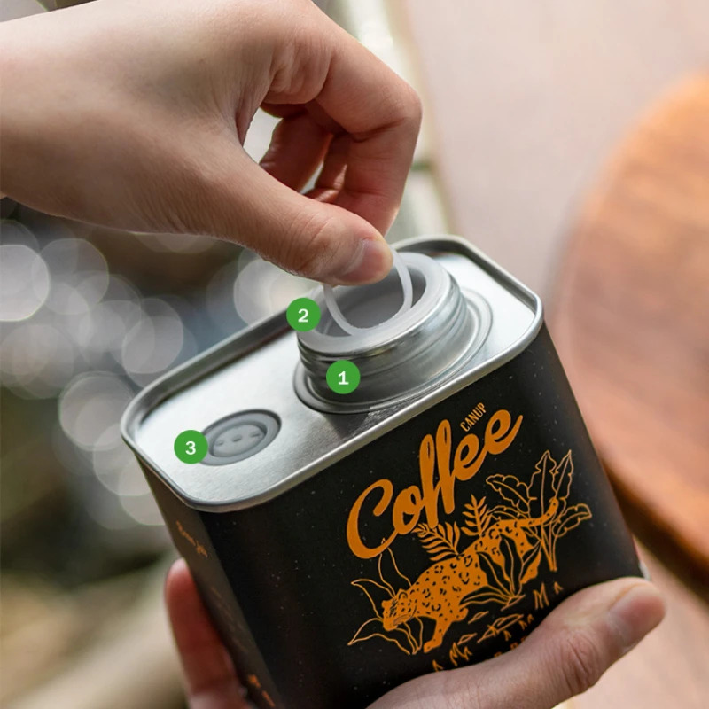 Home Decor Sealed Kitchen Storage Jar, Moisture-Proof Fresh-Keeping Coffee Bean Jar For Household, Outdoor Camping Use