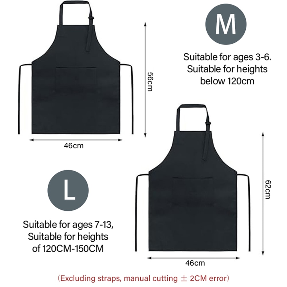 Children Chef Apron For Kitchen Boys Girls Baby Pinafore Hat Sets Perfect For Kitchen Craft Cooking 2