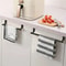 Stainless Steel No Drilling Stretchable Towel Rack, Kitchen Cabinet Door Back Cloth Hanger
