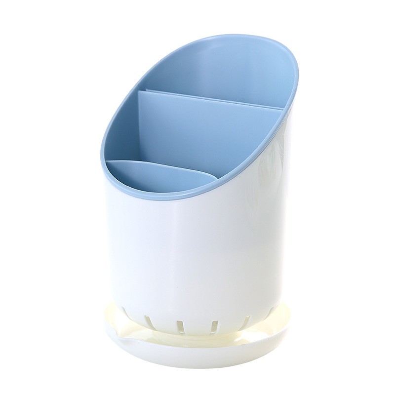 Removable Kitchen Storage Decoration Space Saving Chopsticks Tube With Drain Plate Tableware Holder 5