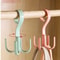 Creative Multifunctional Rotatable Four Claw Hooks Coat Hanger, Bags Scarf Storage Organizer