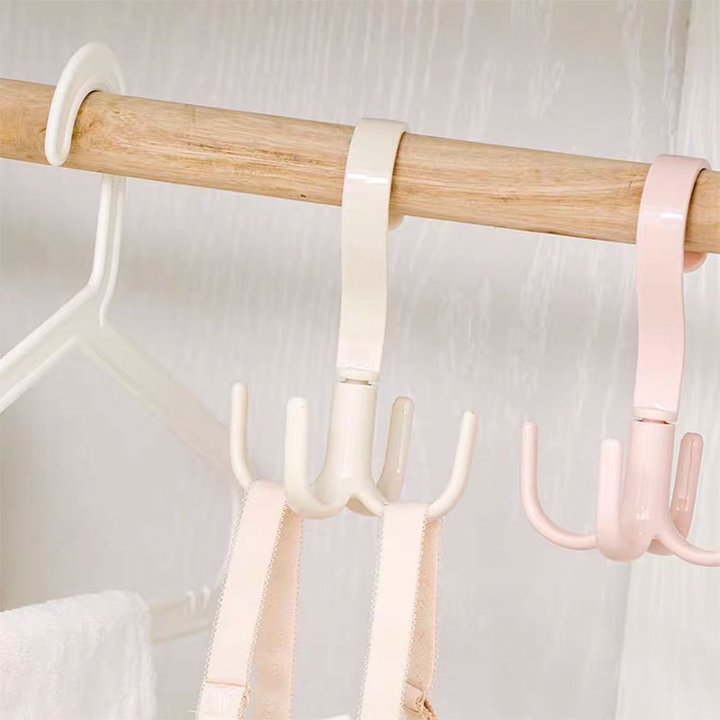Creative Multifunctional Rotatable Four Claw Hooks Coat Hanger, Bags Scarf Storage Organizer