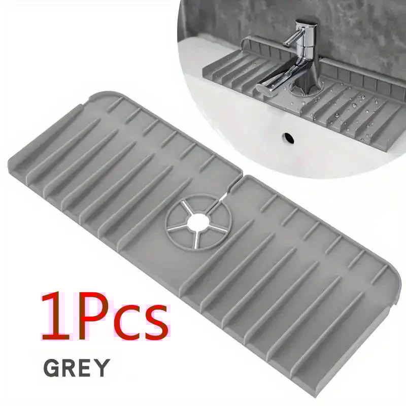 Silicone Faucet Pad Dishwashing Soap Sponge Holder Sink Kitchen Countertop Drying Pad 6