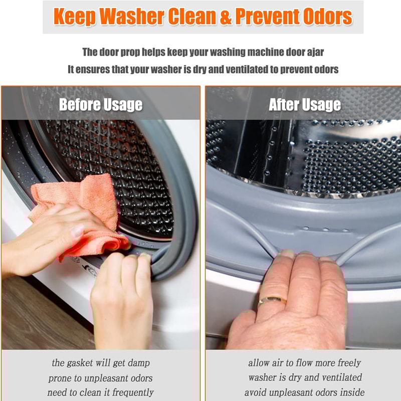 Magnetic Washing Machine Door Holder, Silicone Washer Door Prop, Keep Door Open for Home Use