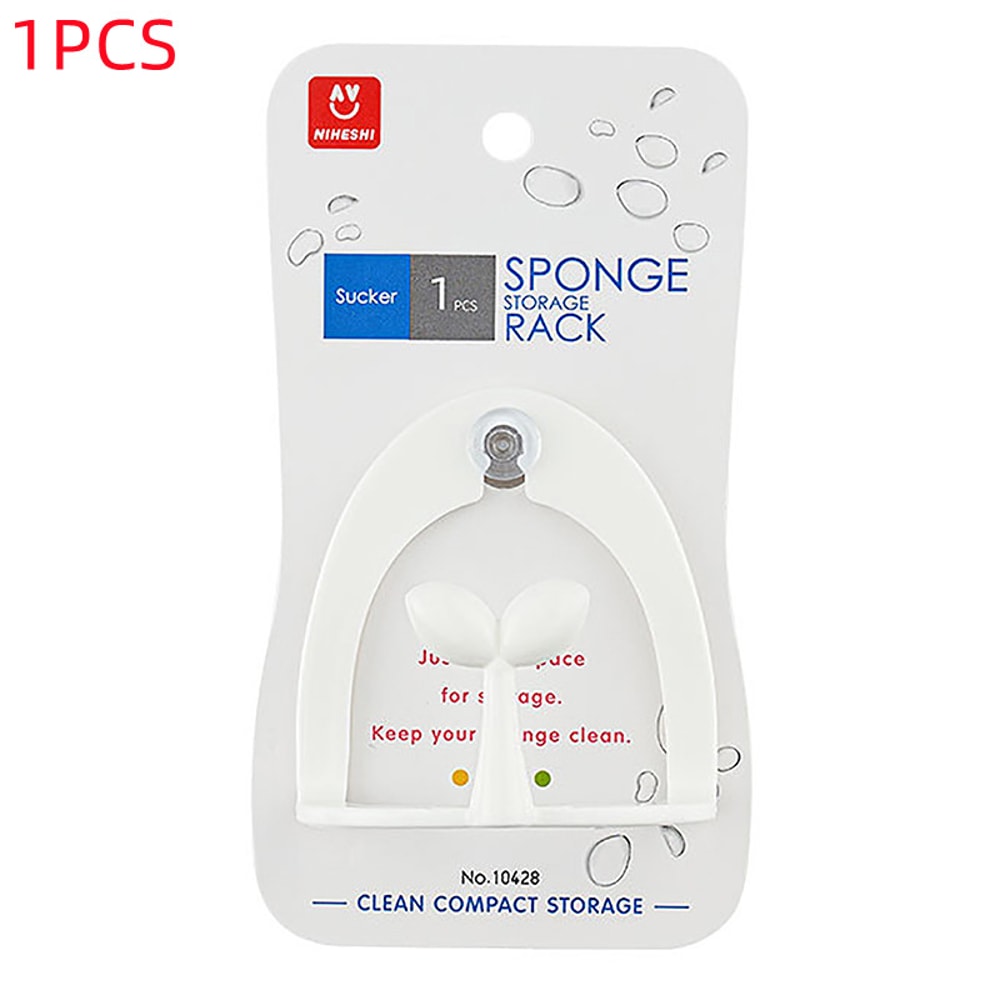 Multifunctional Kitchen Organizer, Suction Cup Sink Drain Rack, Sponge Storage Holder, Kitchen Sink Drainer, Bathroom