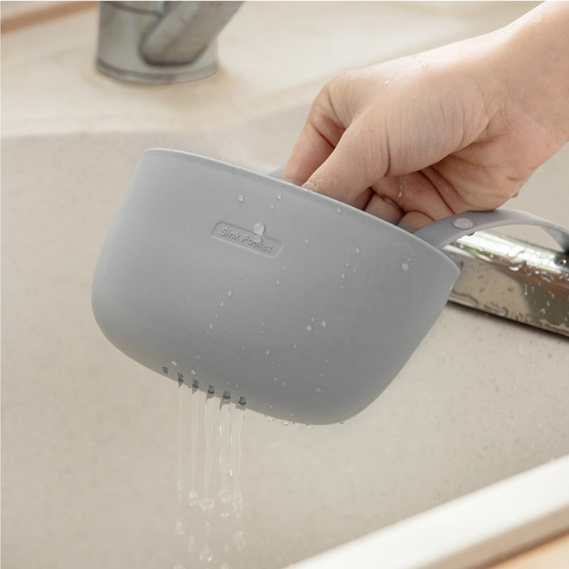 Kitchen Sink Sponge Holder, Home Storage Drain Basket, Hanging Drain Basket Bag for Bathroom and Kitchen Accessories