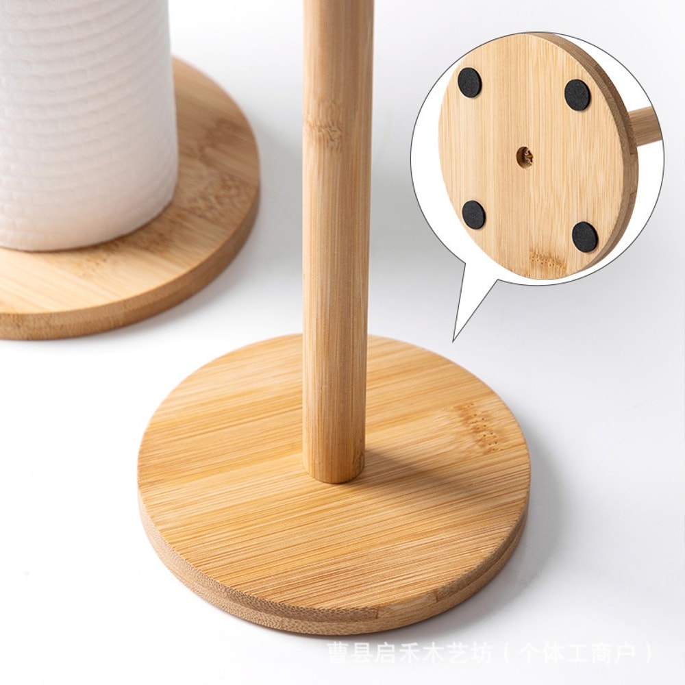 Kitchen Wood Toilet Paper Holder Roll Paper Stand Bathroom Tissue Rack Organizer 3