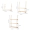 Wooden Floating Shelves for Wall, Hanging Rope Storage, Living Room Decor