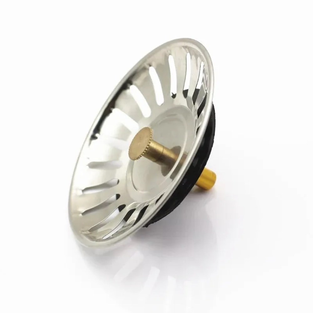 Kitchen Sink Sewer Strainer, Basin Drain Stopper, Stainless Steel Waste Plug, Anti-clog Filter for Floor Drain
