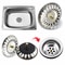 Kitchen Sink Sewer Strainer, Basin Drain Stopper, Stainless Steel Waste Plug, Anti-clog Filter for Floor Drain