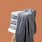 Large Bath Towels Set Grey Coral Velvet Soft Quick Dry Bathroom Towel