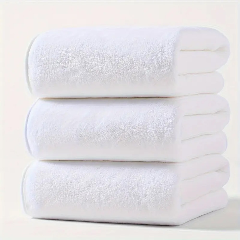 Large Bath Towels Set Grey Coral Velvet Soft Quick Dry Bathroom Towel