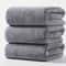 Large Bath Towels Set Grey Coral Velvet Soft Quick Dry Bathroom Towel