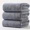 Large Bath Towels Set Grey Coral Velvet Soft Quick Dry Bathroom Towel
